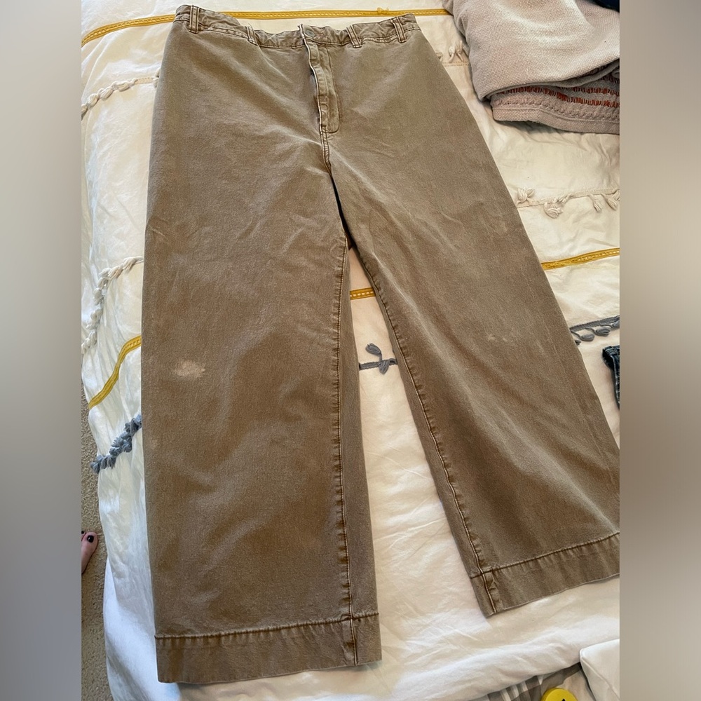 Pilcro Cropped Wide Leg Jeans